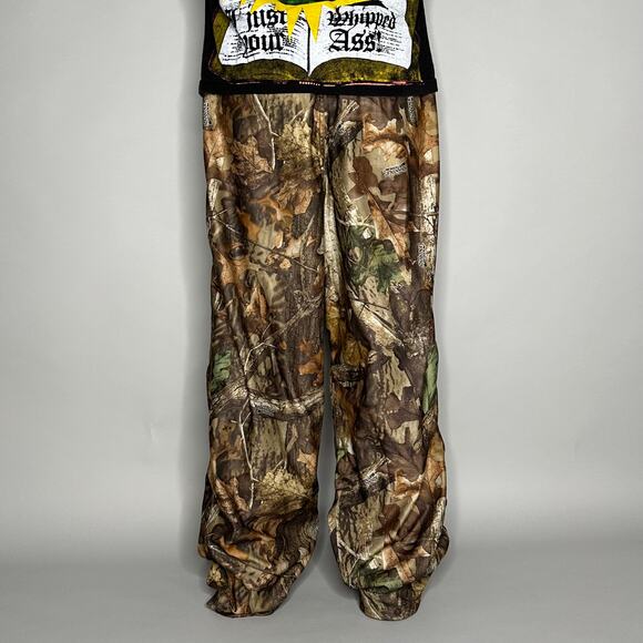 Vintage 90s Advantage Sweatpants Mens L Baggy Wide Leg Hunting Camo Woodland - Picture 3 of 4